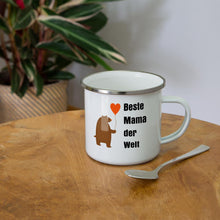 Lade das Bild in den Galerie-Viewer, Emaille-Tasse - Muttertag - Beste Mama der Welt - Weiß