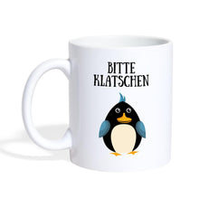 Lade das Bild in den Galerie-Viewer, Pinguin Tasse - Bitte klatschen - white