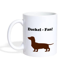 Lade das Bild in den Galerie-Viewer, Dackel Tasse - Dackel Fan! - white