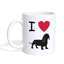 Lade das Bild in den Galerie-Viewer, Dackel Tasse - I love Dachshund - white