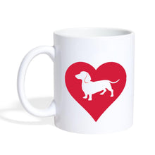 Lade das Bild in den Galerie-Viewer, Dackel Tasse - Ein Herz für Dackel - white