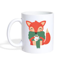 Lade das Bild in den Galerie-Viewer, Tasse - Fuchs mit Schal und Tee - white