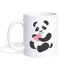 Lade das Bild in den Galerie-Viewer, Panda Tasse mit Herz - white