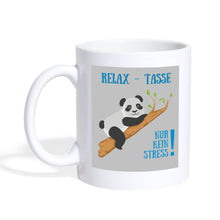 Lade das Bild in den Galerie-Viewer, Panda Tasse - Nur kein Stress - white
