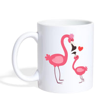 Lade das Bild in den Galerie-Viewer, Tasse mit Flamingo Mama und Kind - white
