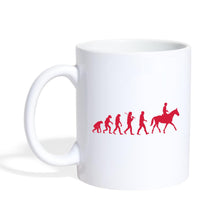 Lade das Bild in den Galerie-Viewer, Pferde Tasse - Evolution des Reitens - white