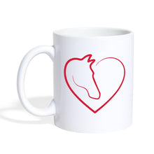 Lade das Bild in den Galerie-Viewer, Tasse mit Pferd und Herz - white