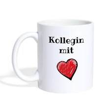 Lade das Bild in den Galerie-Viewer, Kollegin Tasse mit Herz - white