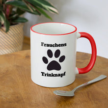 Lade das Bild in den Galerie-Viewer, Kaffee-Tasse - Frauchens Trinknapf - Weiß/Rot
