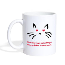 Lade das Bild in den Galerie-Viewer, Kassentasse - Nicht alle Engel haben Flügel, manche haben Schnurrhaare. - white