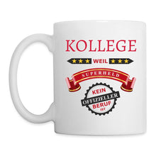 Lade das Bild in den Galerie-Viewer, Tasse - Kollege weil Superheld kein offizieller Beruf ist - weiß