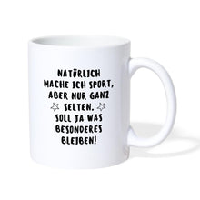 Lade das Bild in den Galerie-Viewer, Tasse - Natürlich mache ich Sport - weiß