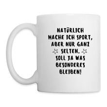 Lade das Bild in den Galerie-Viewer, Tasse - Natürlich mache ich Sport - weiß