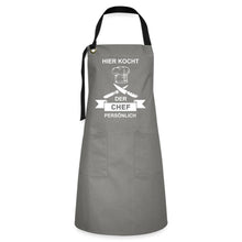 Lade das Bild in den Galerie-Viewer, Kochschürze - Hier kocht der Chef persönlich - Anthrazit/Schwarz