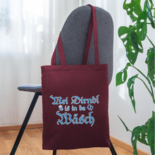Lade das Bild in den Galerie-Viewer, Stoffbeutel - Mei Dirndl is in da Wäsch - Burgunderrot