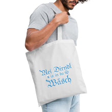 Lade das Bild in den Galerie-Viewer, Stoffbeutel - Mei Dirndl is in da Wäsch - Weiß