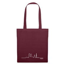 Lade das Bild in den Galerie-Viewer, Stoffbeutel mit München Silhouette - Burgunderrot