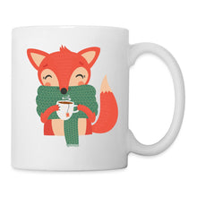 Lade das Bild in den Galerie-Viewer, Tasse - Fuchs mit Schal und Tee - white