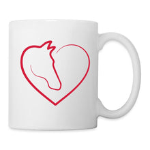 Lade das Bild in den Galerie-Viewer, Tasse mit Pferd und Herz - white