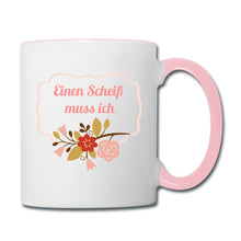 Lade das Bild in den Galerie-Viewer, Tasse rosa - Ich muss nix! - Weiß/Pink