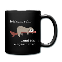 Lade das Bild in den Galerie-Viewer, Tasse schwarz - Ich kam, sah und bin eingeschlafen - Schwarz
