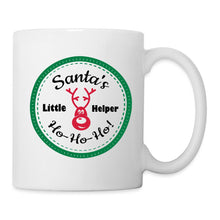 Lade das Bild in den Galerie-Viewer, Weihnachtstasse - Santas Little Helper Ho Ho Ho! - Weiß