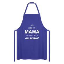 Lade das Bild in den Galerie-Viewer, Kochschürze für Damen - bei MAMA schmeckt&#39;s am besten! - Royalblau
