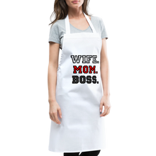 Lade das Bild in den Galerie-Viewer, Schürze - Wife. Mom. Boss. - Weiß
