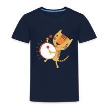 Lade das Bild in den Galerie-Viewer, Kinder Premium T-Shirt - Tiger mit Trommel - Navy
