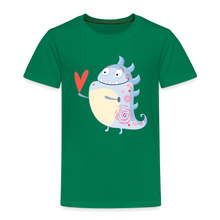 Lade das Bild in den Galerie-Viewer, Kinder Premium T-Shirt - kleines Monster mit Herz - Kelly Green
