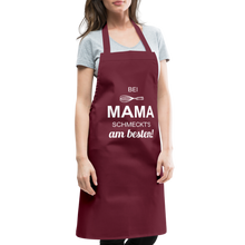 Lade das Bild in den Galerie-Viewer, Kochschürze für Damen - bei MAMA schmeckt&#39;s am besten! - Bordeaux
