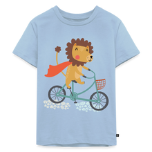Lade das Bild in den Galerie-Viewer, Kinder Premium T-Shirt - Löwe auf dem Fahrrad - Hellblau
