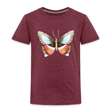 Lade das Bild in den Galerie-Viewer, Kinder Premium T-Shirt mit Schmetterling - Bordeauxrot meliert
