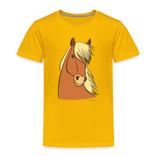 Lade das Bild in den Galerie-Viewer, Kinder Premium T-Shirt mit Pferdekopf - Sonnengelb
