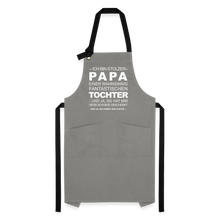 Lade das Bild in den Galerie-Viewer, Schürze - Ich bin stolzer Papa - Grau/Schwarz
