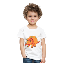 Lade das Bild in den Galerie-Viewer, Kinder Premium T-Shirt - Dino Triceratops - Weiß
