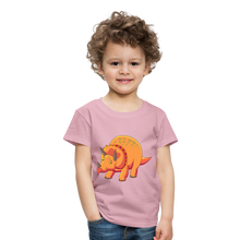 Lade das Bild in den Galerie-Viewer, Kinder Premium T-Shirt - Dino Triceratops - Hellrosa
