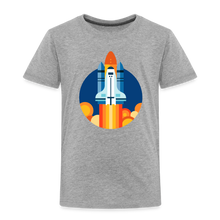 Lade das Bild in den Galerie-Viewer, Kinder Premium T-Shirt - Space Shuttle startet - Grau meliert
