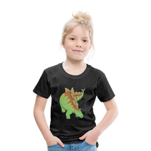 Lade das Bild in den Galerie-Viewer, Kinder Premium T-Shirt - Dinosaurier Stegosaurus - Anthrazit
