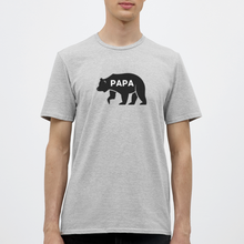 Lade das Bild in den Galerie-Viewer, Männer T-Shirt - Papa Bär - Grau meliert
