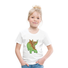 Lade das Bild in den Galerie-Viewer, Kinder Premium T-Shirt - Dinosaurier Stegosaurus - Weiß
