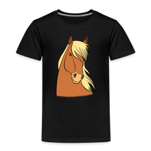 Lade das Bild in den Galerie-Viewer, Kinder Premium T-Shirt mit Pferdekopf - Schwarz

