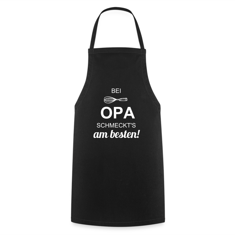 Kochschürze für Männer - bei OPA schmeckt's am besten! - Schwarz