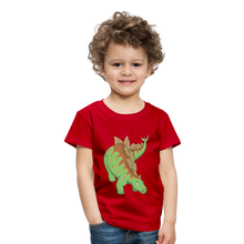 Lade das Bild in den Galerie-Viewer, Kinder Premium T-Shirt - Dinosaurier Stegosaurus - Rot
