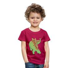 Lade das Bild in den Galerie-Viewer, Kinder Premium T-Shirt - Dinosaurier Stegosaurus - dunkles Pink
