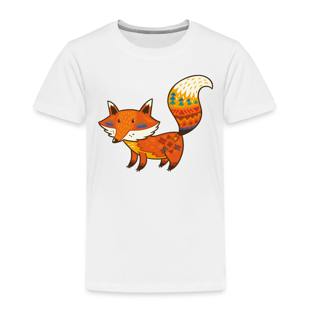 Kinder Premium T-Shirt - Fuchs - Weiß