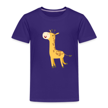 Lade das Bild in den Galerie-Viewer, Kinder Premium T-Shirt - fröhliche Giraffe - Lila
