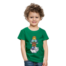 Lade das Bild in den Galerie-Viewer, Kinder Premium T-Shirt - Tiere mit Mustern - Kelly Green
