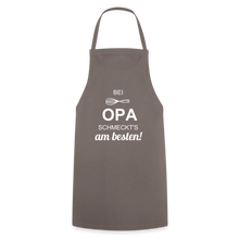 Lade das Bild in den Galerie-Viewer, Kochschürze für Männer - bei OPA schmeckt&#39;s am besten! - Grau

