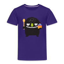 Lade das Bild in den Galerie-Viewer, Kinder Premium T-Shirt - Kuchen Monster - Lila
